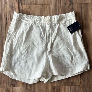 White Linen Shorts